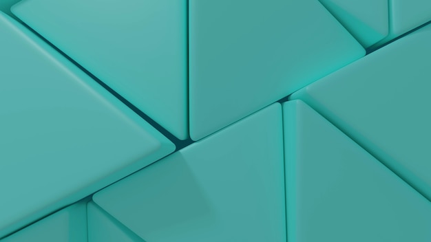 3d rendering mint modern triangular pattern background