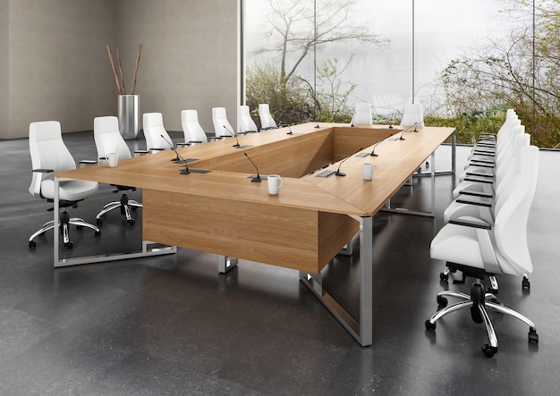 3d rendering modern meeting room interior design inspiration