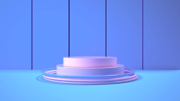 3D rendering of modern minimalist podium