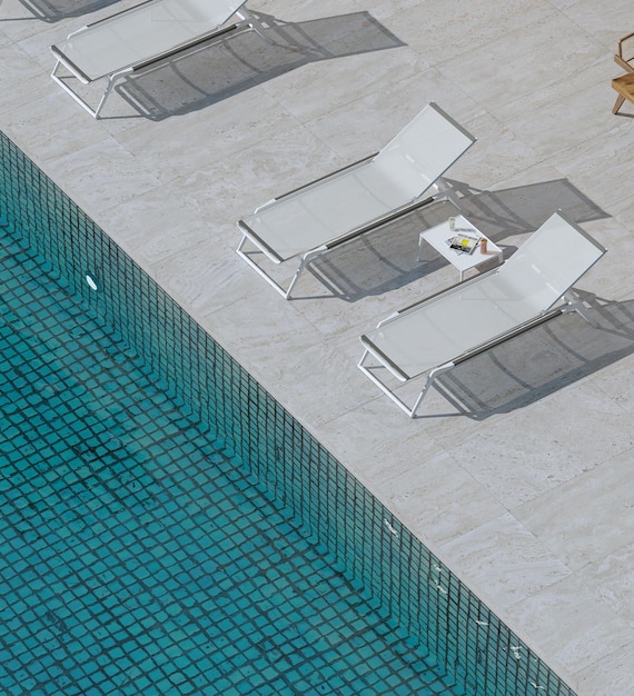 3d rendering of modern villa with pool