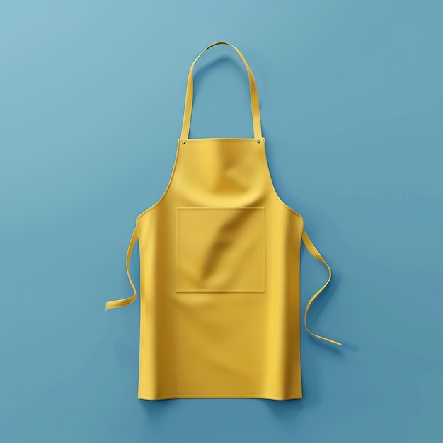 3d rendering of online design plain mockup cooking apron isolated on color background