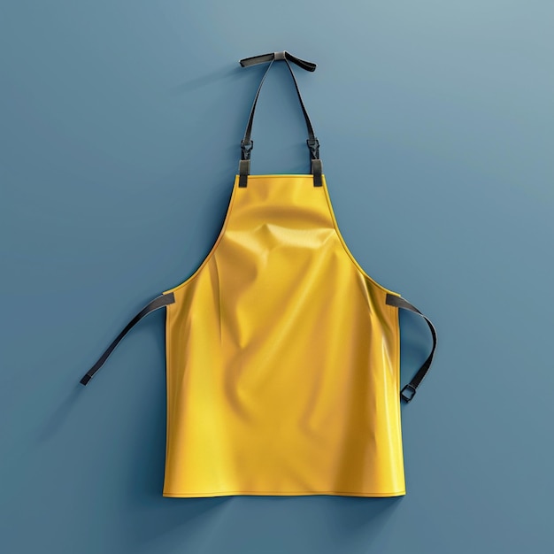 3d rendering of online design plain mockup cooking apron isolated on color background