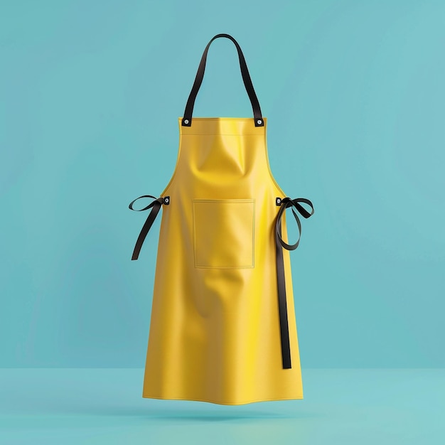 3d rendering of online design plain mockup cooking apron isolated on color background