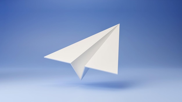 3d rendering of a paper air plane