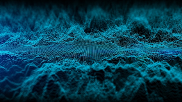 3d rendering particle flow Abstract background