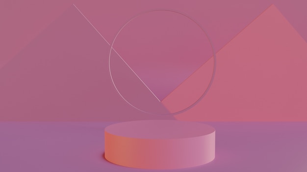 3D rendering of a pastel pedestal