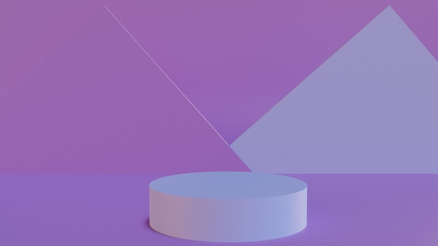 3D rendering of a pastel pedestal