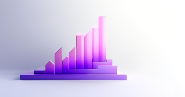 3d rendering of a purple graph