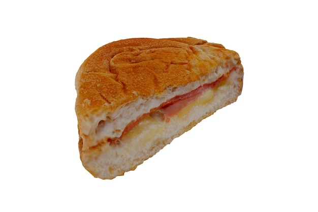 3d rendering realistic ham and cheese sandwich