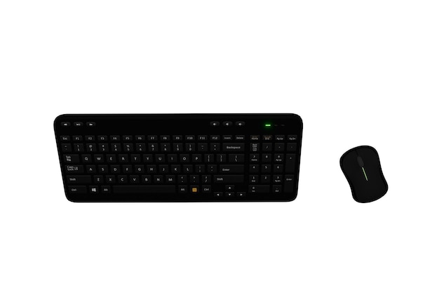 3d rendering realistic keyboard and mouse