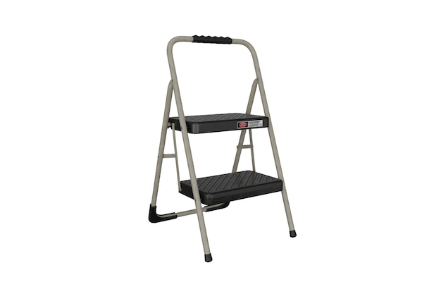 3d rendering realistic two step ladders