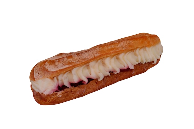 3d rendering realistic white cream filling eclairs