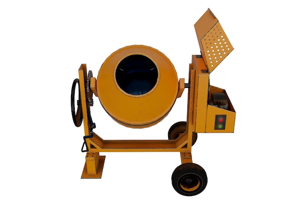 3d rendering realistic yellow cement mixer