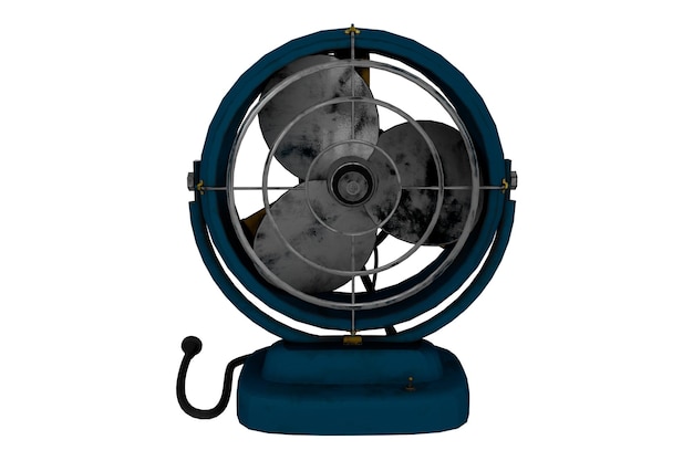 3d rendering retro style desk fan