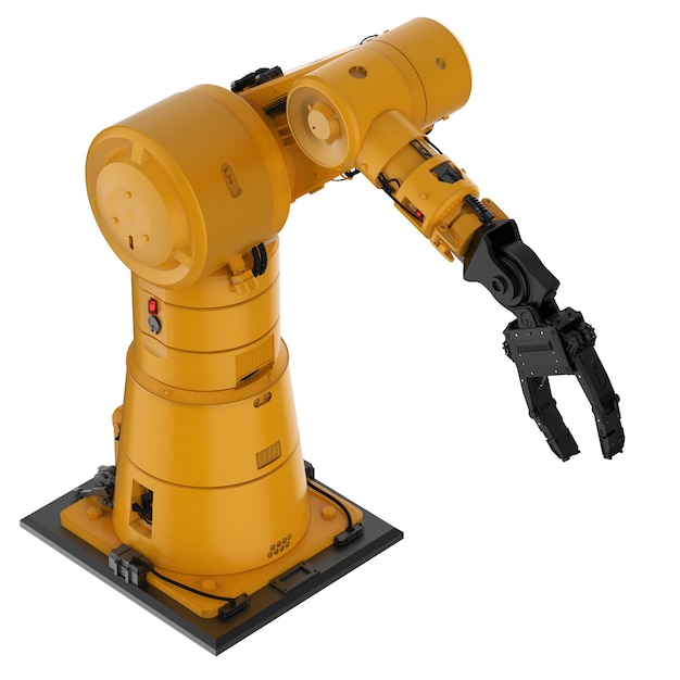 3d rendering robotic arm or robot hand isolated