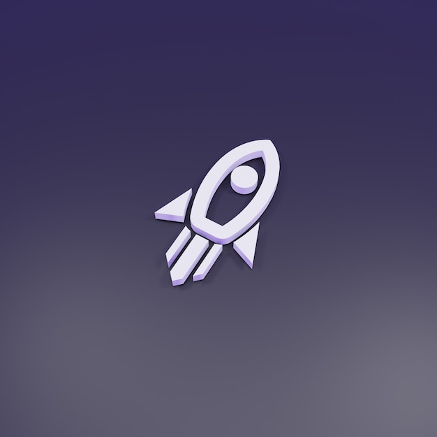 3d rendering, rocket sign