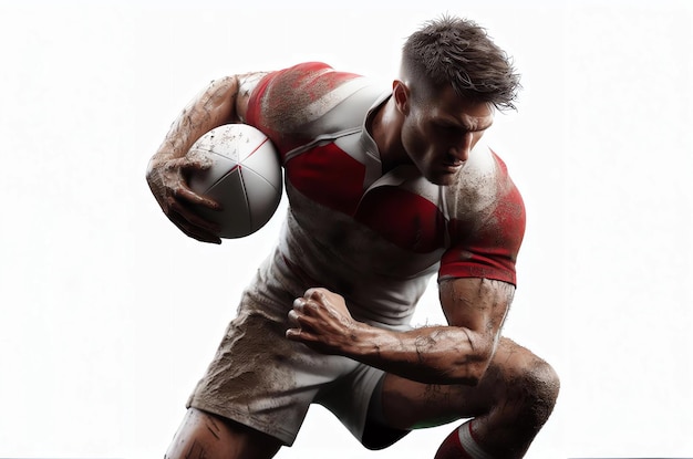 3d rendering of rugby player