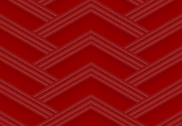 3d rendering simple red triangle pattern art wall bakground