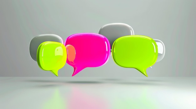 3d rendering of speech bubbles