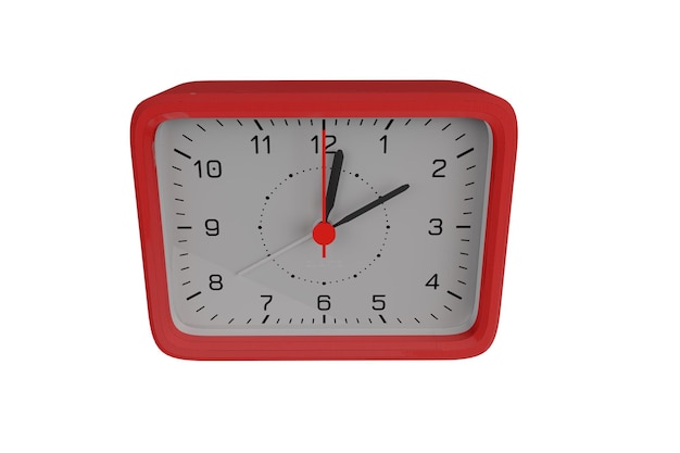 3d rendering square table clock alarm clock