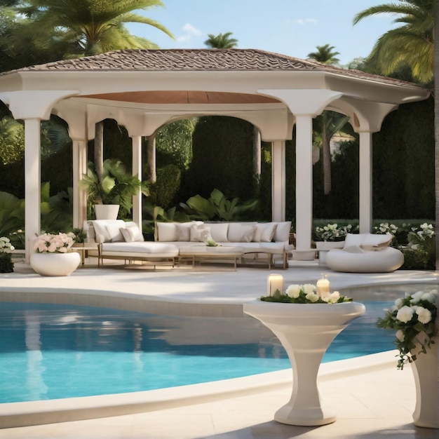 3d rendering summer villa