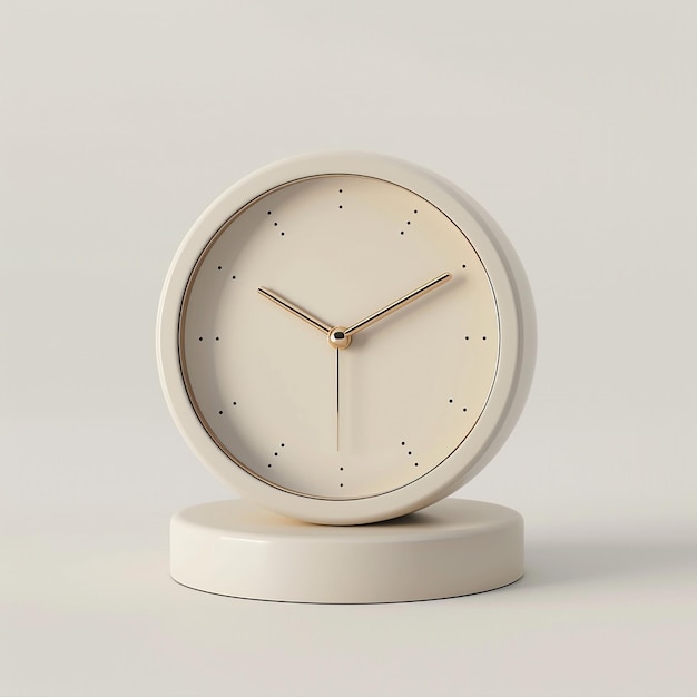 3D Rendering of a Timer on a Minimalist Desk