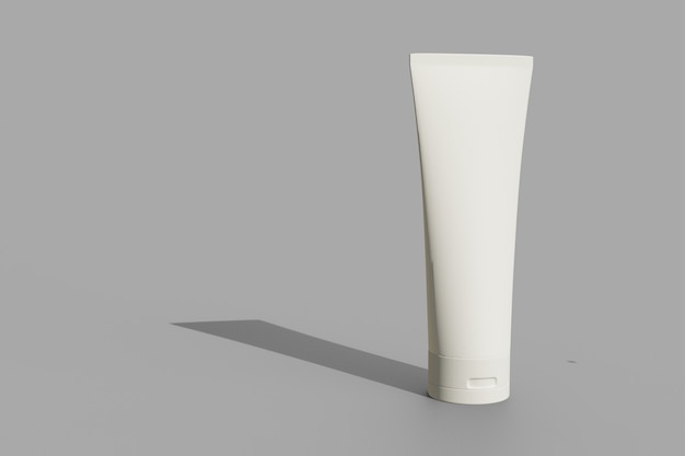 3d rendering tube on white for mockup design