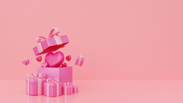 3d rendering valentine item