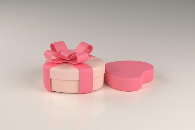 3D rendering valentines day background