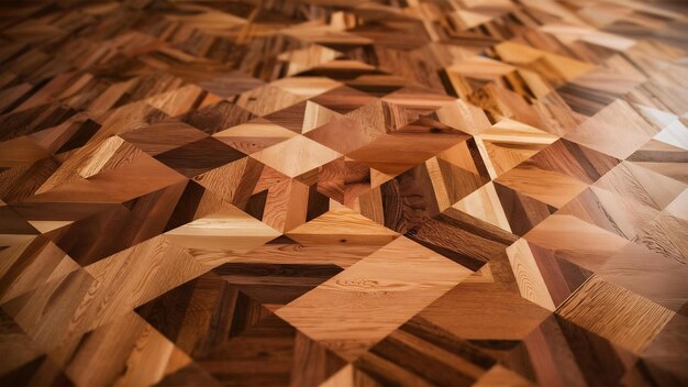 3d rendering of a variety of parquet floor planks in different woods