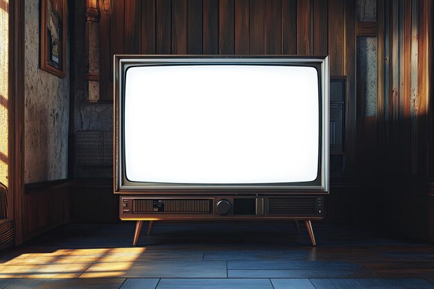 Photo 3d rendering of vintage tv