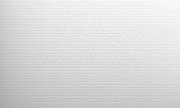 3D rendering. White old background brick wall