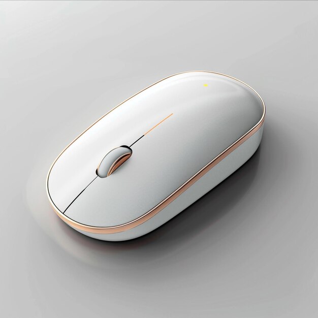 Photo 3d rendering wireless gaming mouse isolated on white background