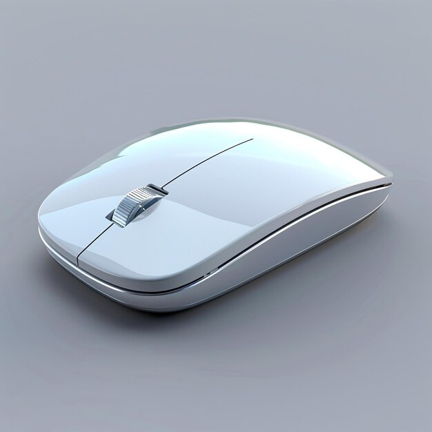 Photo 3d rendering wireless gaming mouse isolated on white background