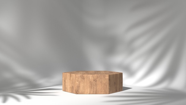 3d rendering of a wooden podium