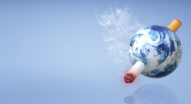 The 3d rendering world no tobacco day  image background.