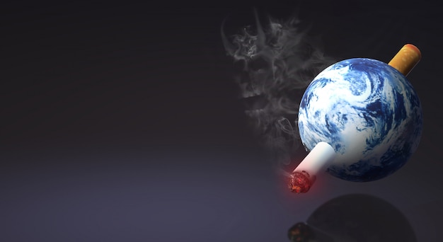 The 3d rendering world no tobacco day  image background.