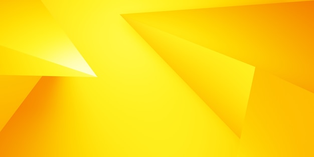 3d rendering of yellow abstract geometric background Flash sale banner advertising design