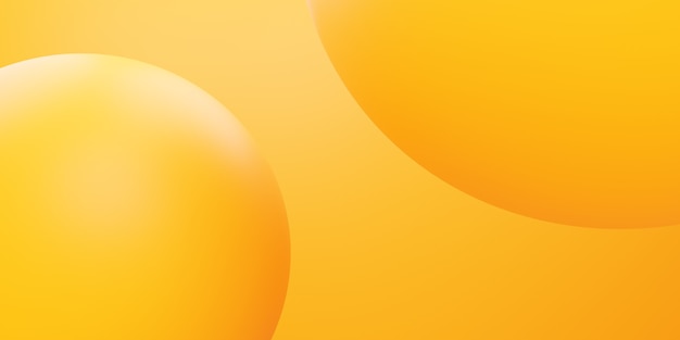 3d rendering of yellow orange circle abstract minimal background scene for advertising design