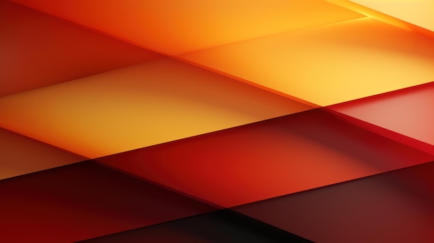 3d rendering of yellow orange red abstract background for geometric design triangle square lines gradient futuristic dark light modern web banner