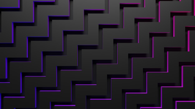 3d rendering of zig zag geometric background