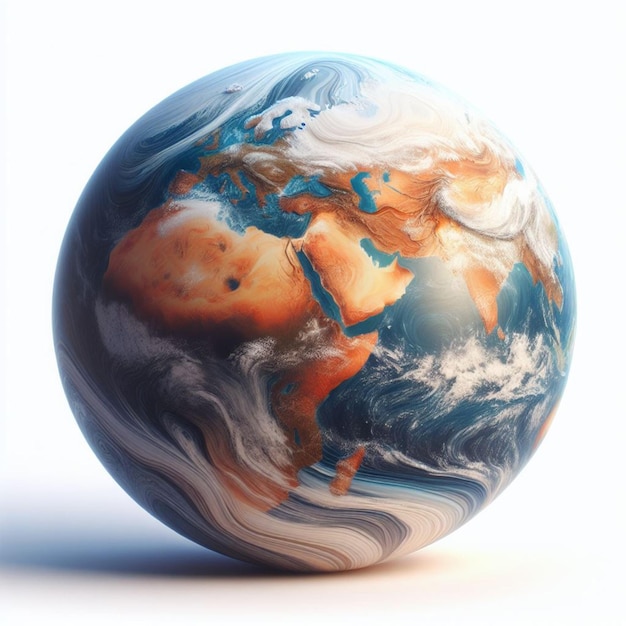 3D REPRESENTATION OF A COLORFUL PLANET IN CARTOON STYLE