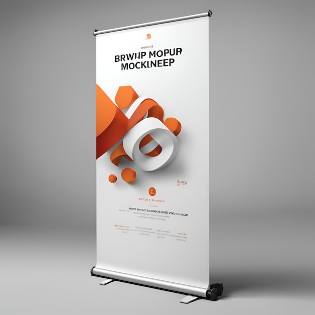 3D RollUp Banner Mockup Design