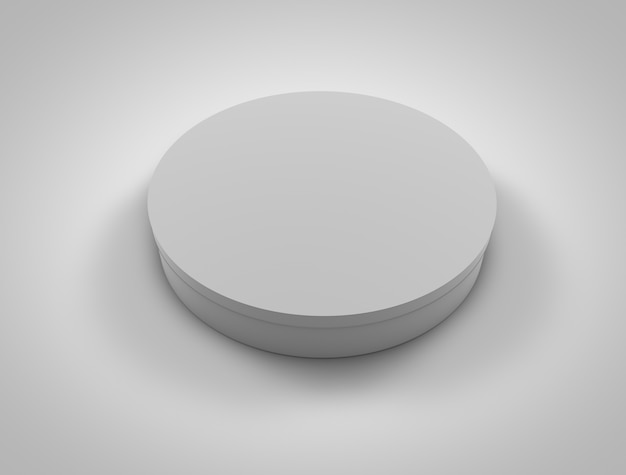 3d round box mockup