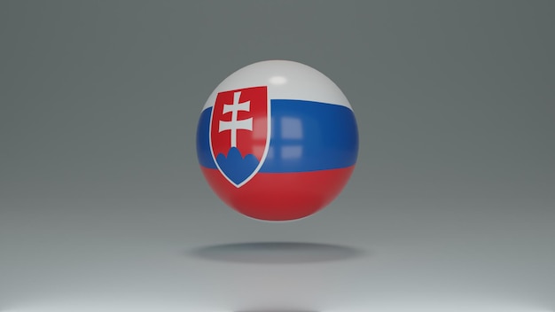 3d round flags of nation, 3d ilustration,3d background. wallpaper. Slovakia