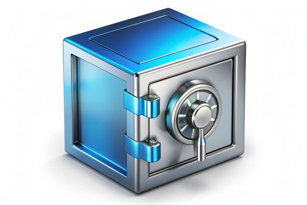 Photo 3d safe icon isolated on white background finance security business concept strongbox vector can be used for many purposes trendy and modern vector in 3d style