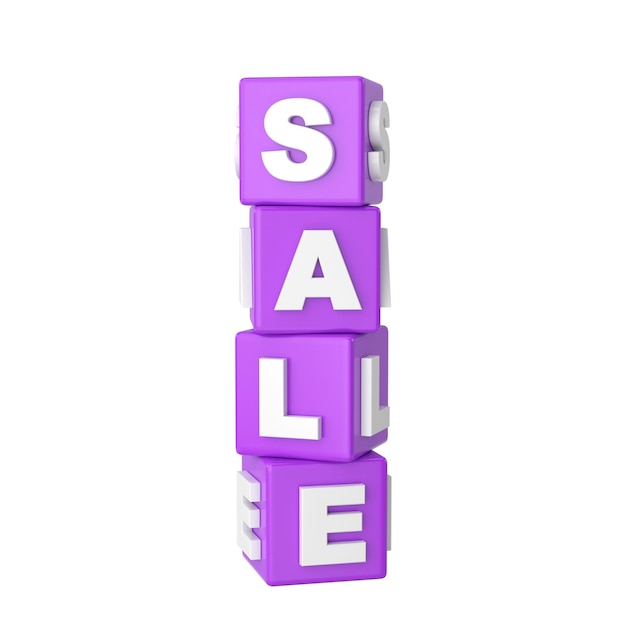 3D Sale box Sale banner decoration