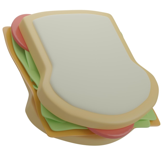 3D Sandwich Illustration