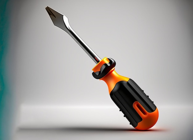 3d screwdriver with white background