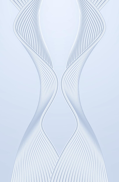 3D shading silver symmetrical wavy line technical texture line graphic background